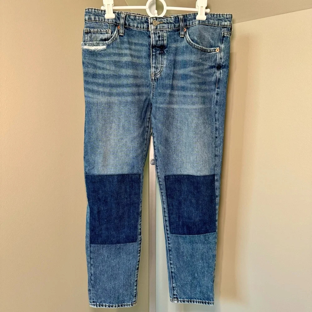 Lucky Brand jeans Sienna Slim Boyfriend‎ women’s size 28 patch details on legs